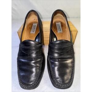 Alfani Italy Black Penny Loafers Mens 9 M NICE !!!